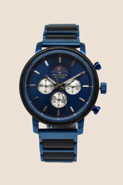 Woodenson horloge Belloro Blue, hoofd