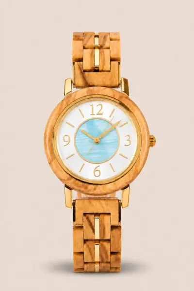 Woodenson horloge Elira Azure, hoofdfoto