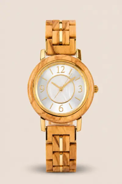 Woodenson horloge Elira Ivory, hoofdfoto