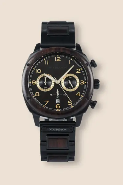 Woodenson horloge Elite Ebony, hoofdfoto